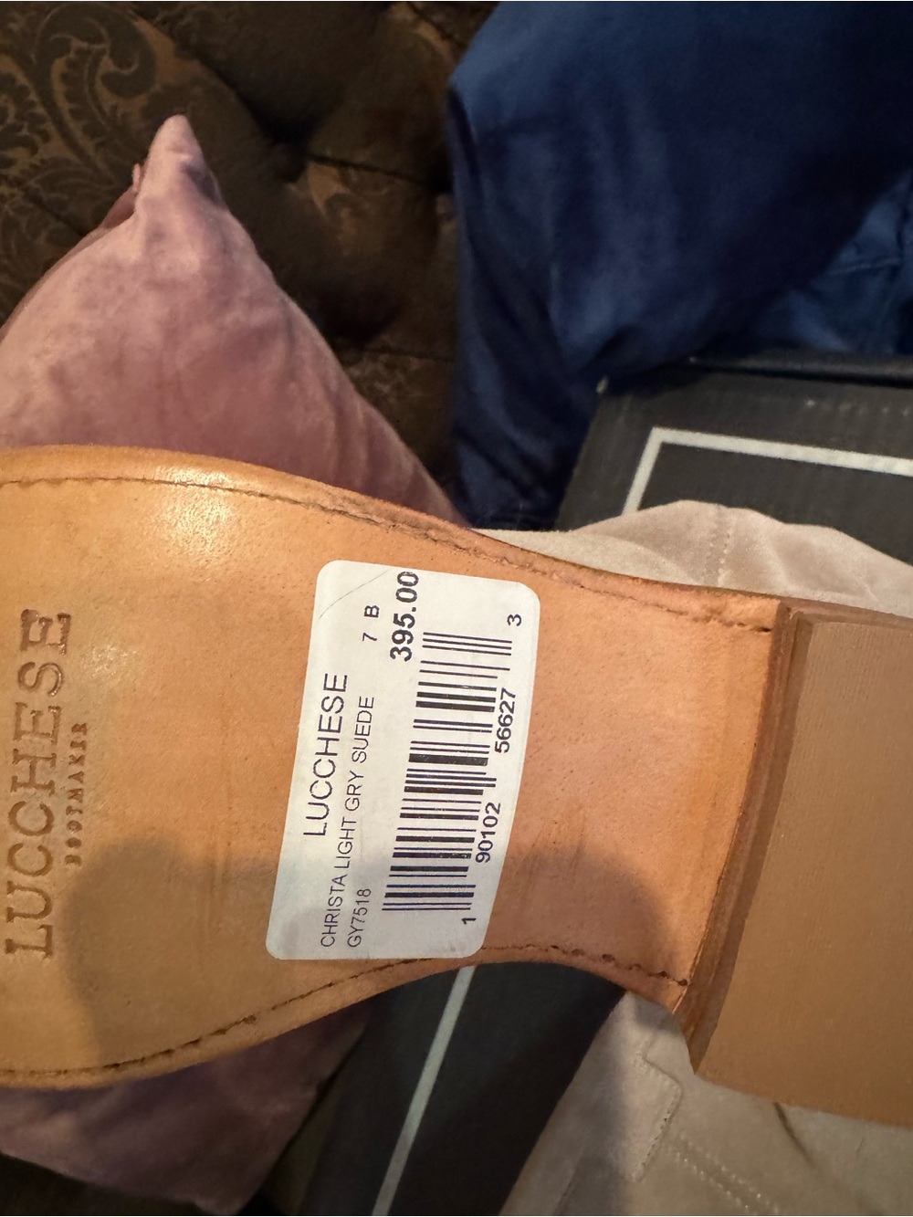 Lucchese CHRISTA LIGHT GRY SUEDE - Picture 8 of 10